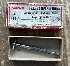 Starrett No. 579c Self-centering Telescoping Gage Made In Usa 34-1-14 W Box
