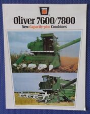 1972 To 1975 Oliver 7600 7800 Capacity-plus Combine Color Sales Brochure