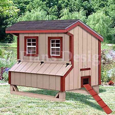 5x6 Saltbox Style Chicken Poultry Coop Plans 90506s