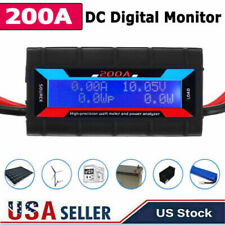 For Rc Battery Solar Power 200a Lcd Dc Digital Monitor Volt Amp Meter Analyser