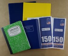 Lot Of 2 College Ruled Composition Book 2 Folders 2-pocket 2 Filler Paper P