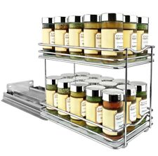 Slide Out Spice Rack Pull Out Cabinet Organizer 6-14 In. 30 Standard Spice Jars