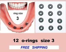 12 2 Rubber O-rings Size 3 - For Mini And Micro Dental Implants - 0351