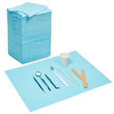 125 Pack Dental Bibs Disposable Water Resistant Dentist Napkin 13x18in Blue
