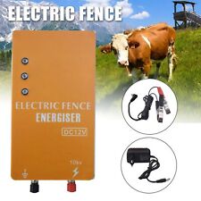 12v Solar Electric Fence Controller Energizer Charger For Cattle Poultry Animal