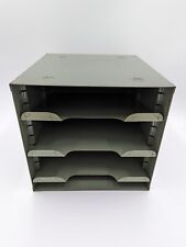 Vintage Green Metal Desk File Paper Tray Box