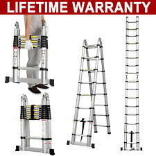 Aluminum Telescoping A-frame Ladder Tall Ladder Lightweight Foldable Portable