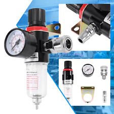 Regulator Gauge Air Compressor Filter Water Separator Trap Tools Kit 130psi