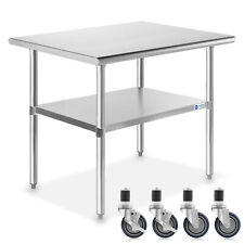Stainless Steel 24 X 36 Nsf Commercial Kitchen Work Food Prep Table W Casters