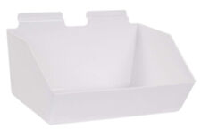 10 Slatwall Bins Dump Acrylic White 12 X 9 X 5 Slat Wall Retail