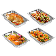 4pack 4 Deep Full Size Steam Table Pans W Lids Hotel Food Stainless Steel