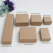 Bulk Cardboard Jewelry Gift Boxes Cotton Fill Padding Hard Kraft Paper Gift Box