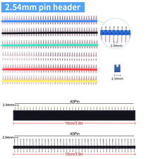40-pin Male Header 0.1 2.54mm Breadboard Pcb Strip Connectors 306072 Pc