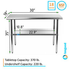 18 X 30 Stainless Steel Work Table Kitchen Food Prep Nsf