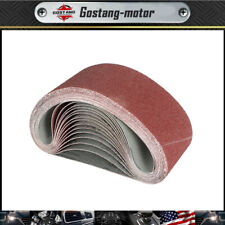 Us 15x Mix 4 X 24 Sanding Belts Aluminium Oxide 4080120 Grit Sander Abrasive