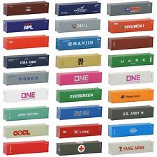 3pcs N Scale 40ft 1160 Shipping Container Freight Cars Cargo Box With Magnets