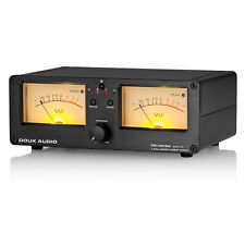 Dual Analog Vu Meter 2-way Amplifierspeaker Audio Switcher Box Db Panel Display