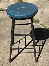 Mcm Industrial Drafting Stool 29 Wrought Iron Work Shop Garage Chair