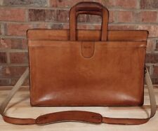 Hartmann Belting Brown Leather Attache Folder Briefcase Document Bag