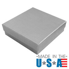 Silver Cotton Filled Gift Boxes Jewelry Cardboard Box Lots Of 122550100500