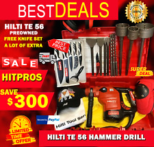 Hilti Te 56 Hammer Drill Preowned Free Knife Set A Lot Of Extras Fast Ship