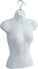Molded Womans Shirt Torso Form Fits 5 To 10 Hanging Female Mannequin White