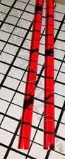 2 Pc Red Translucent Clear 12 Diameter 12 Inch Long Acrylic Lucite Color Rod