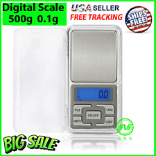 Digital 500g X 0.1g Scale Jewelry Portable Pocket Balance Gram Oz. Lcd Herb Gold