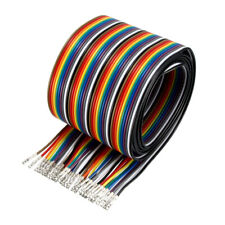Female To Female 40p Jumper Wire 2.54mm Pitch Ribbon Cable Breadboard 100cm Long