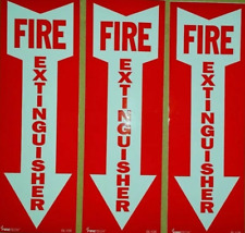 3pk New 4x12 Vinyl Fire Extinguisher Sign Self Adhesive