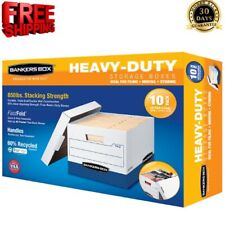 Bankers Box Heavy Duty Fileletterlegal Storage Box Tear Resistant 10-pack New