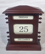 The Greg Brothers Perpetual Scrolling Wooden Desk Calendar