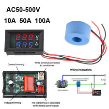 1050100a Voltmeter Current Voltage Amp Meter Hall Effect Sensor Ac 50-600v