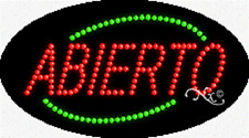Brand New Abierto 27x15 Oval Solidanimated Led Sign Wcustom Options 24022