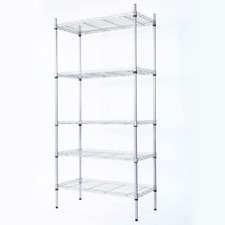 Heavy Duty 5 Tier Wire Metal Commercial Storage Shelf Shelving Rack Adjustable 