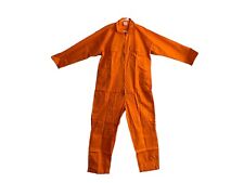 Hi-vis Orange Zip-up Work Coveralls Cotton Mechanic Jumpsuit Mens Xxl Size 50