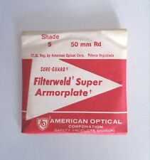 Vintage Welding Goggle Lens Shade 5 American Opt. Filterweld Super Armorplate