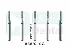 10pcs Dental Diamond Burs Fg Flat End Cylinder 835010c Coarse Grit High Speed