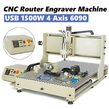 Usb 1500w 4 Axis 6090 Cnc Router Engraver Drilling Milling Machine Industrial Us