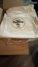New Dupont Tychem Sl White Protective Coverall Suit W Hood Size Lg