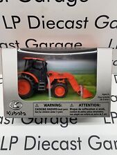 Kubota M5-111 Tractor With Loader Plastic Toy 4 Pull Back New Orange Cab