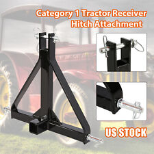 3 Point 2 Receiver Trailer Hitch Category 1 Tractor Tow Drawbar Adapter Upgrade