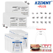 Azdent Plus Dental Ortho Brackets Mini Roth.022 Hook 345 Niti Arch Wires Nature