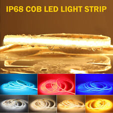 12v 16.4ft Waterproof Cob Led Light Strip 384ledm Flex Tape Inoutdoor Decor Us