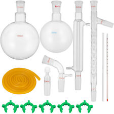 Vevor Glass Organic Chemistry Kit Distillation Kit 13pcs 2440 Lab Glassware Kit