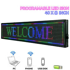 40x15 40x8 Led Sign Indoor Scrolling Message Board 37 Color Programmable Us