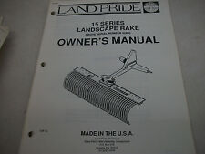 Land Pride Owners Parts Manual 15 Series Landscape Rake Above Serial Numb 42980