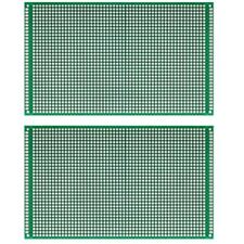 Pack Of 2 Pcb Prototype Board Double Sided For Diy Solder Breadboard 9cm X
