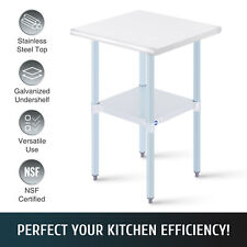 Stainless Steel Worktable 24x24 Commercial Kitchen Table W Adjustable Undershelf