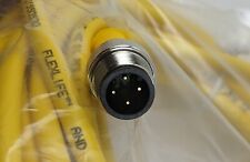 Turck Cordset 4pin M12 Male Straight Connector 5m Yellow Pvc Rs 4.4t-5s715 New